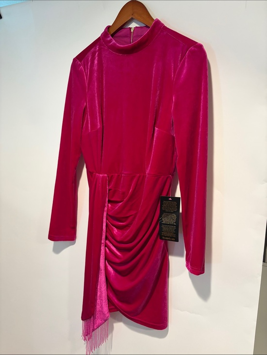 hot pink dress strapless Strapless Mini Puzzle Dress in Hot Pink | L main image 1